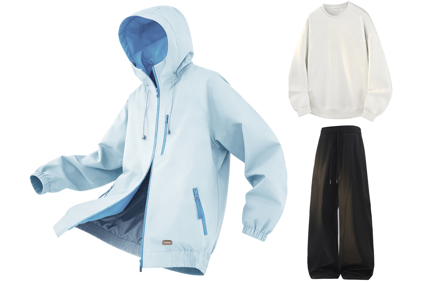 

Ветровка Unisex WARRIOR, pine feather синий+белый+черный