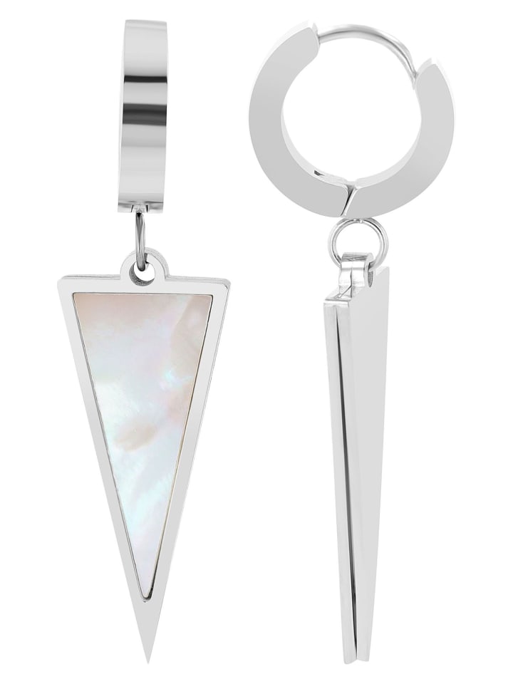 

Adeliás Женский кулон из нержавеющей стали с перламутровой вставкой в серебряной оправе