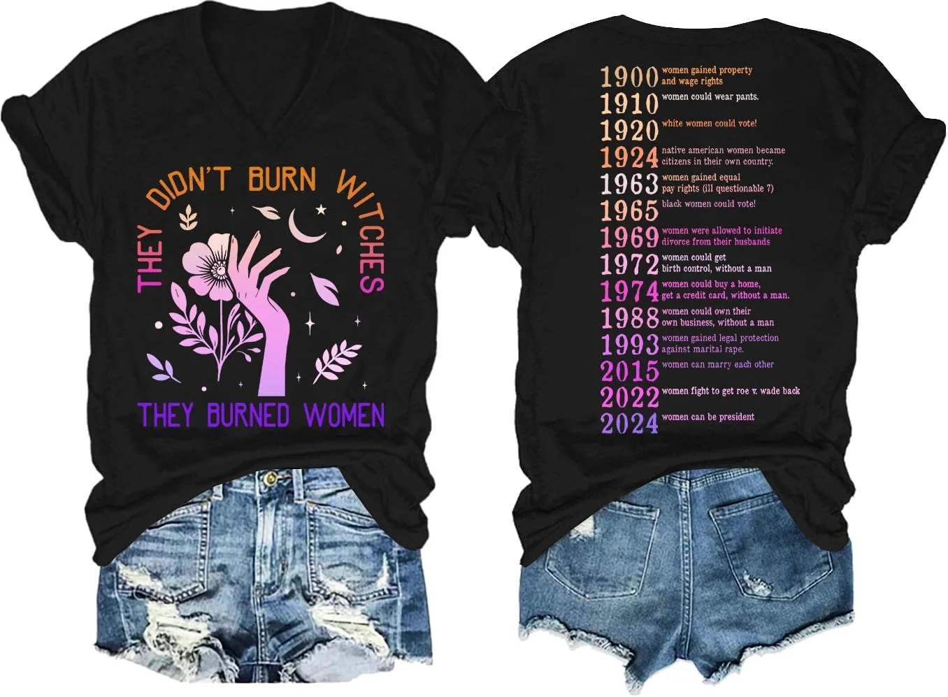Футболка Unisex с историческим принтом "They Didn't Burn Witches They Burned Women"
