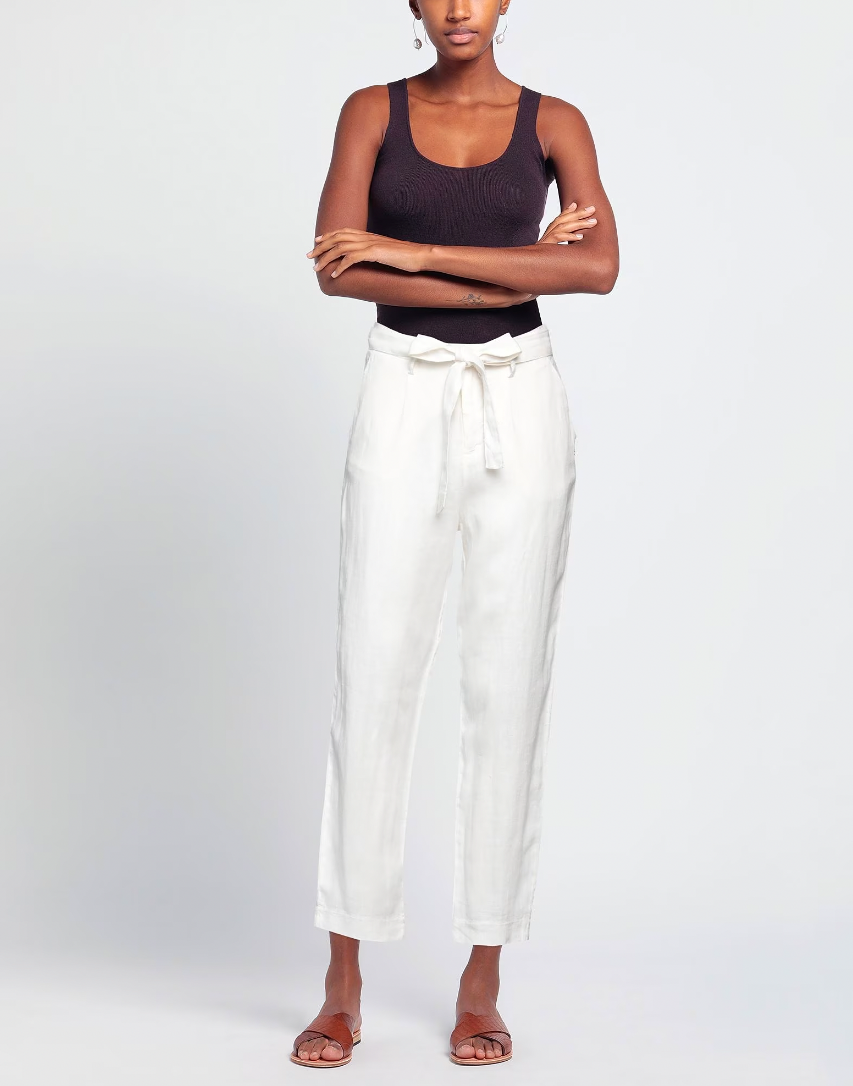 

Шикарные белые льняные брюки-карго - Comfort Fit Zee Lane