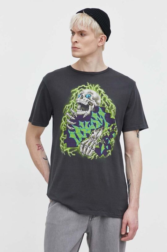 

Хлопковая футболка Volcom, серый
