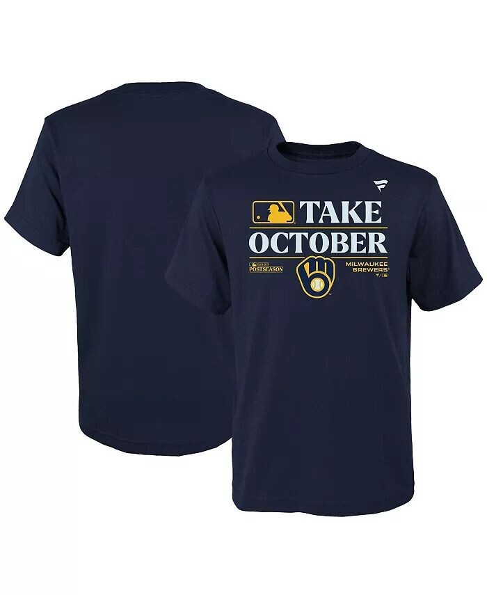 

Футболка Big Boys Navy Milwaukee Brewers 2023 Postseason для раздевалки Fanatics