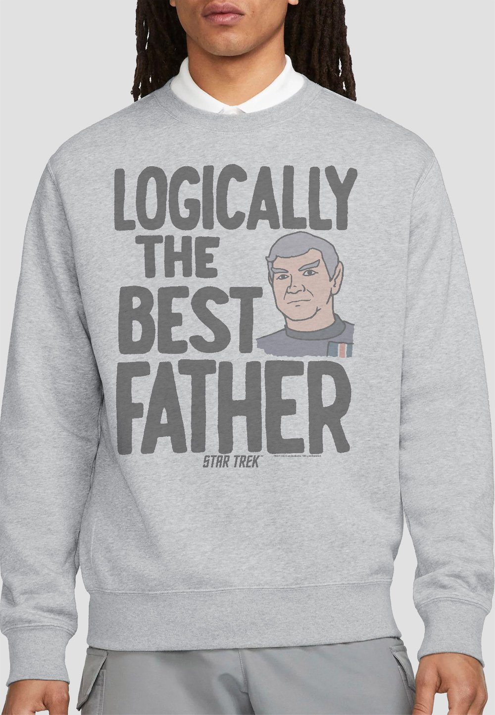 

Толстовка LOGICALLY THE BEST FATHER Cotton Soul, светло-серый