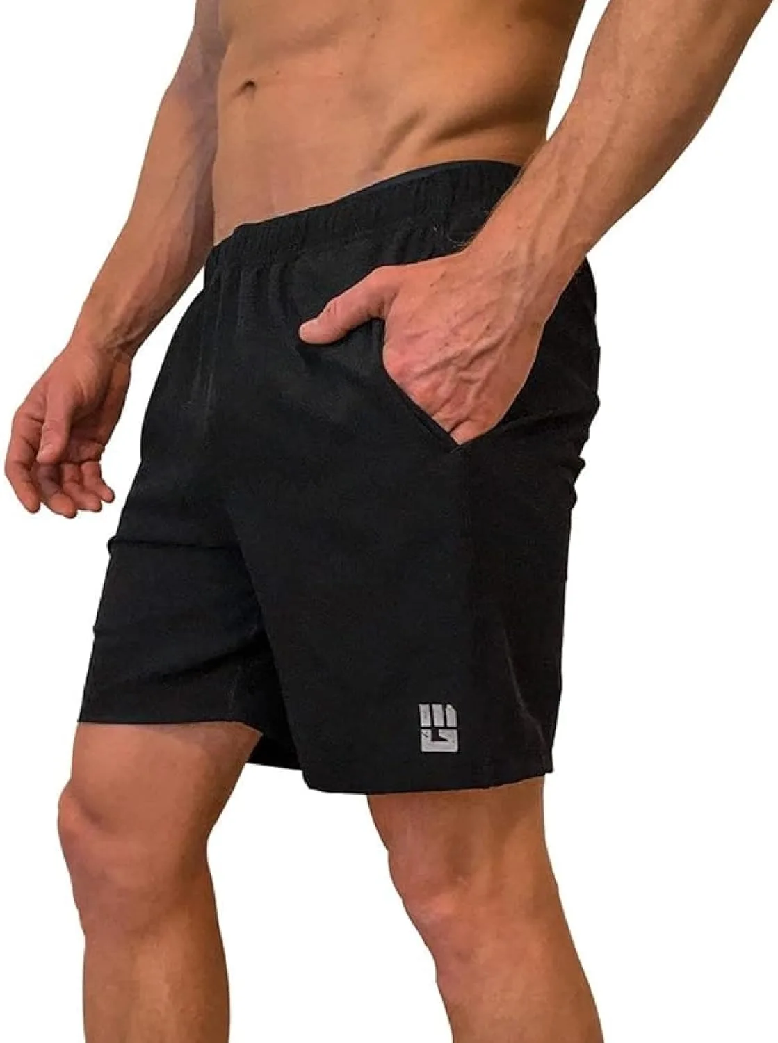 

Мужские шорты для бега MudGear Freestyle, 7" Inseam, с карманом на молнии