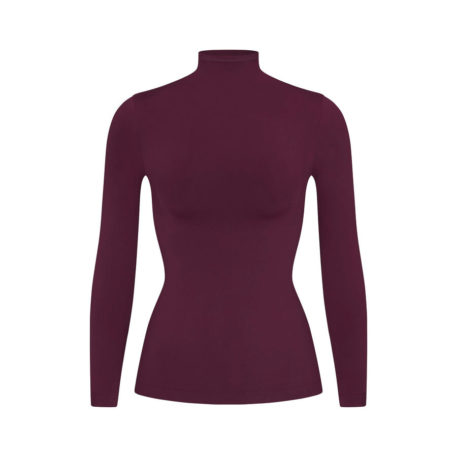 

Водолазка топ SKIMS Soft Smoothing Seamless, цвет Deep Berry