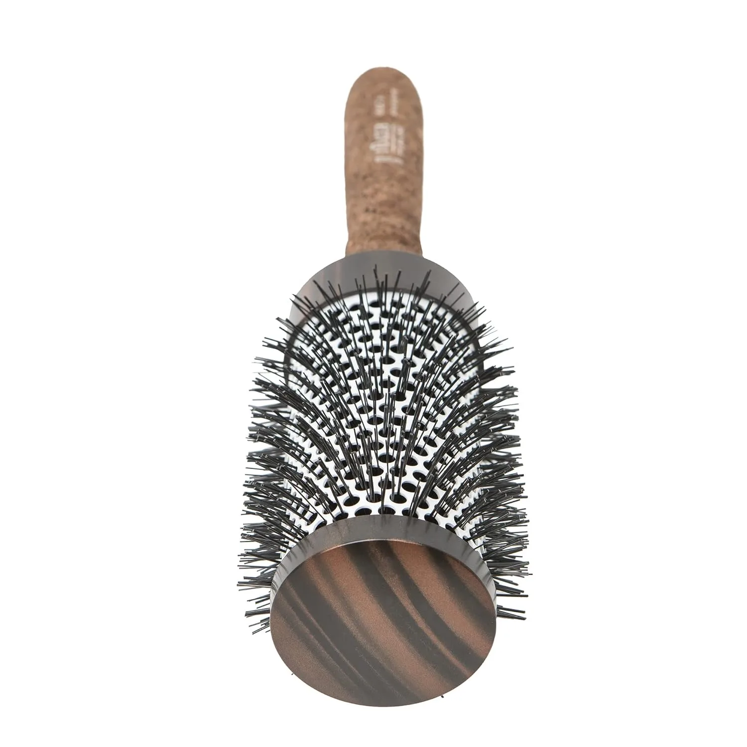 Щетка для волос Ibiza Ceramic Round (серия CC) с щетиной из карбона и нейлона, эргономичная ручка из пробки, термостойкая ионная конструкция для уменьшения пушистости и статики, подходит для всех типов волос CC5, 75 мм Ibiza Hair — фото 2