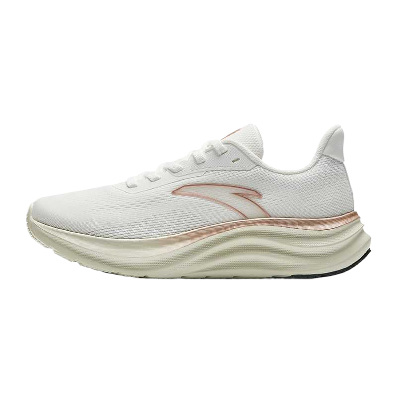 

Женские повседневные кроссовки для бега Light Cloud 2 с противоскользящей амортизацией и низким верхом ANTA, papyrus белый/розовое золото