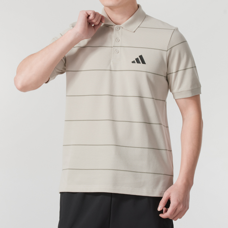 Футболка-поло fi stripe мужская Adidas, коричневый — фото 4