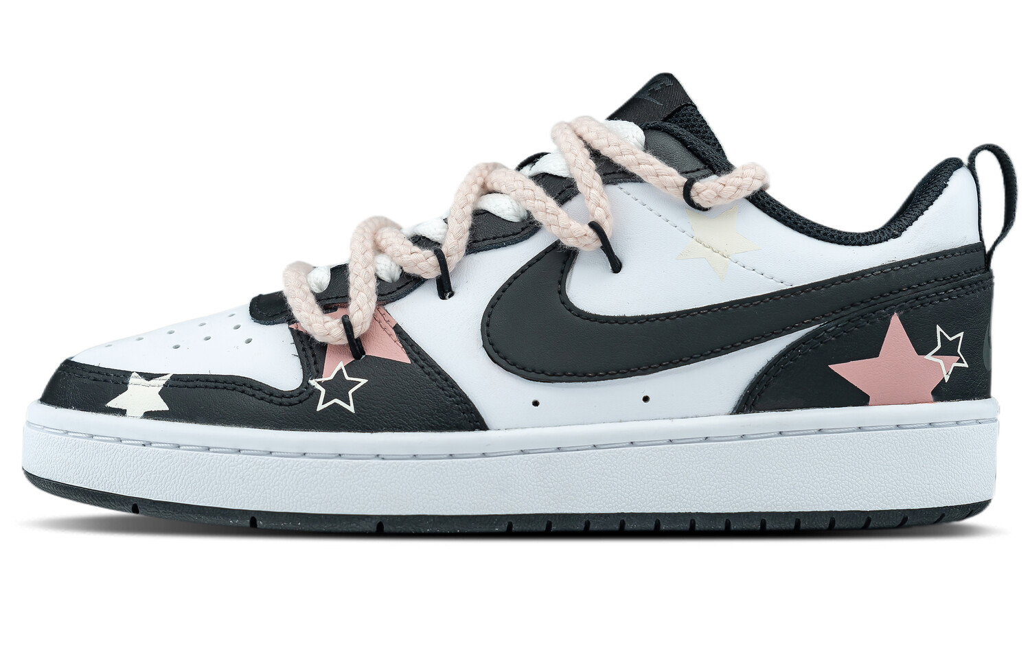 

Кроссовки Nike Court Borough Skateboarding Shoes Women's Low-top White/pink, черный