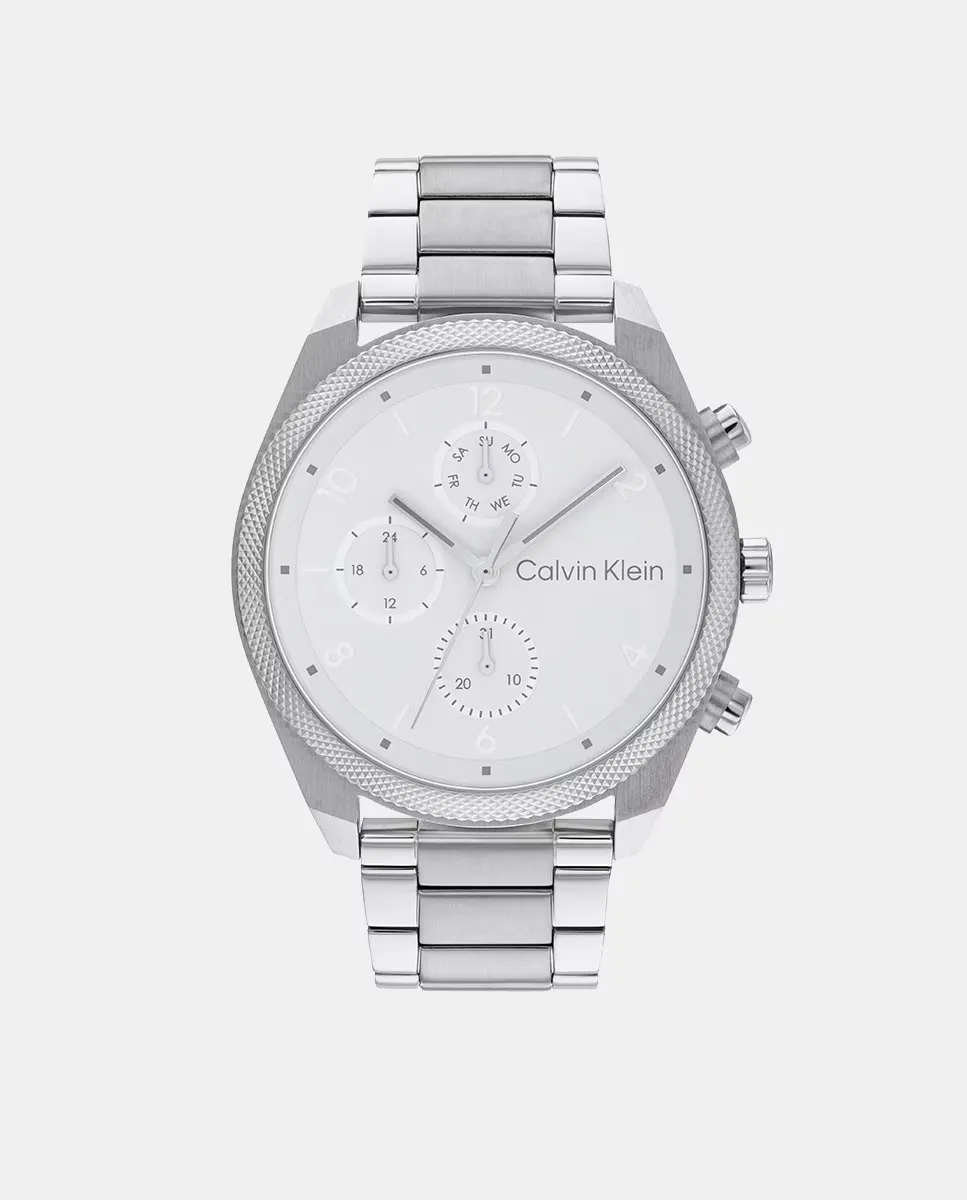 

Многофункциональные стальные мужские часы Impact 25200356 Calvin Klein, серебрянный