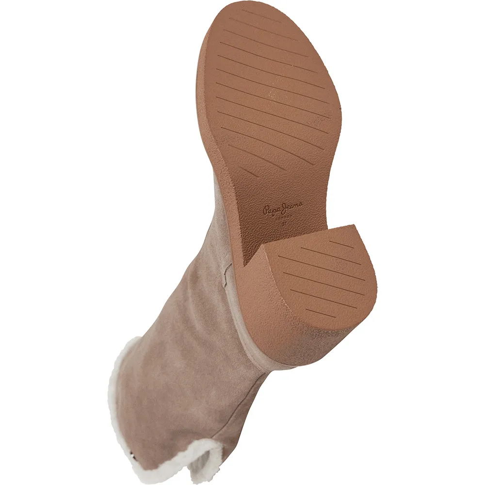 Ботинки Pepe Jeans Nicole Furry heel, коричневый — фото 2
