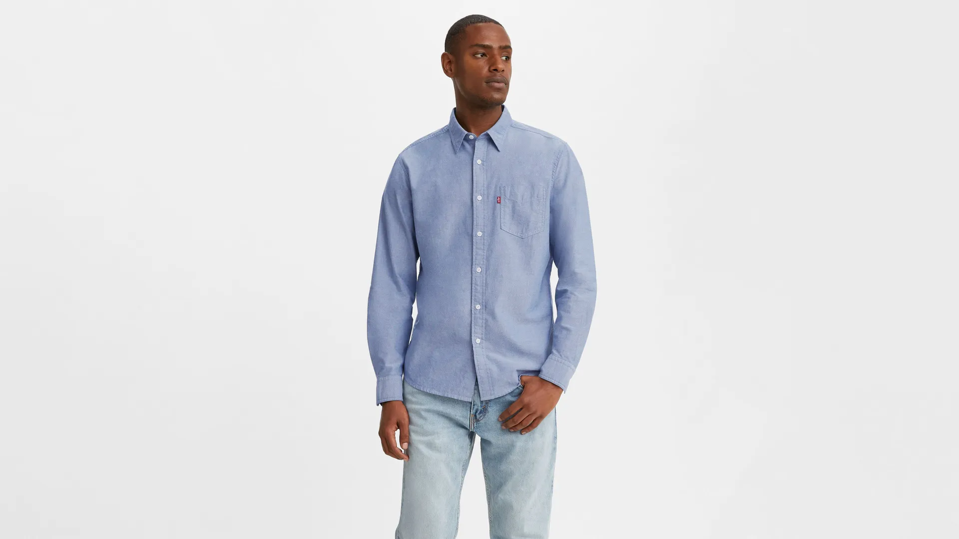 

Классическая рубашка стандартного кроя с одним карманом Levi's, синий
