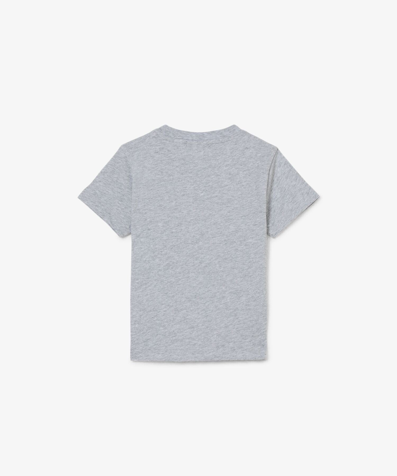 Детская базовая футболка с коротким рукавом и нашивкой в виде крокодила LACOSTE, Gray — фото 2