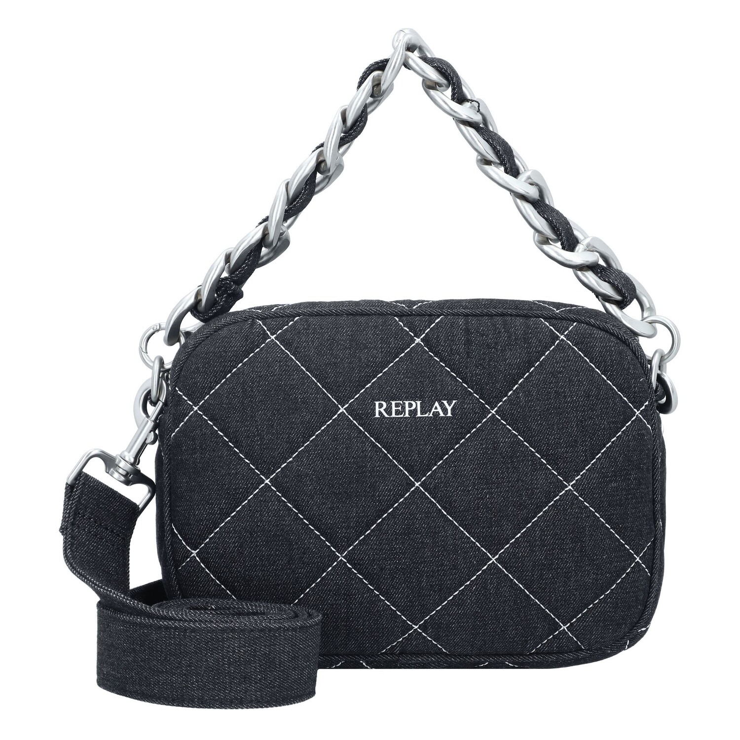 

Сумка Replay Handtasche 24 cm, цвет denim black, Черный, Сумка Replay Handtasche 24 cm, цвет denim black