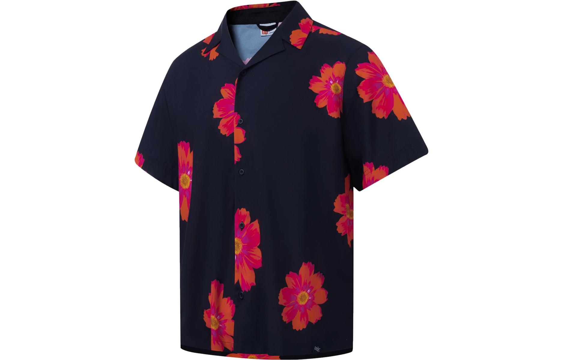 

LiNing Рубашка Unisex черная розовая с цветочным принтом