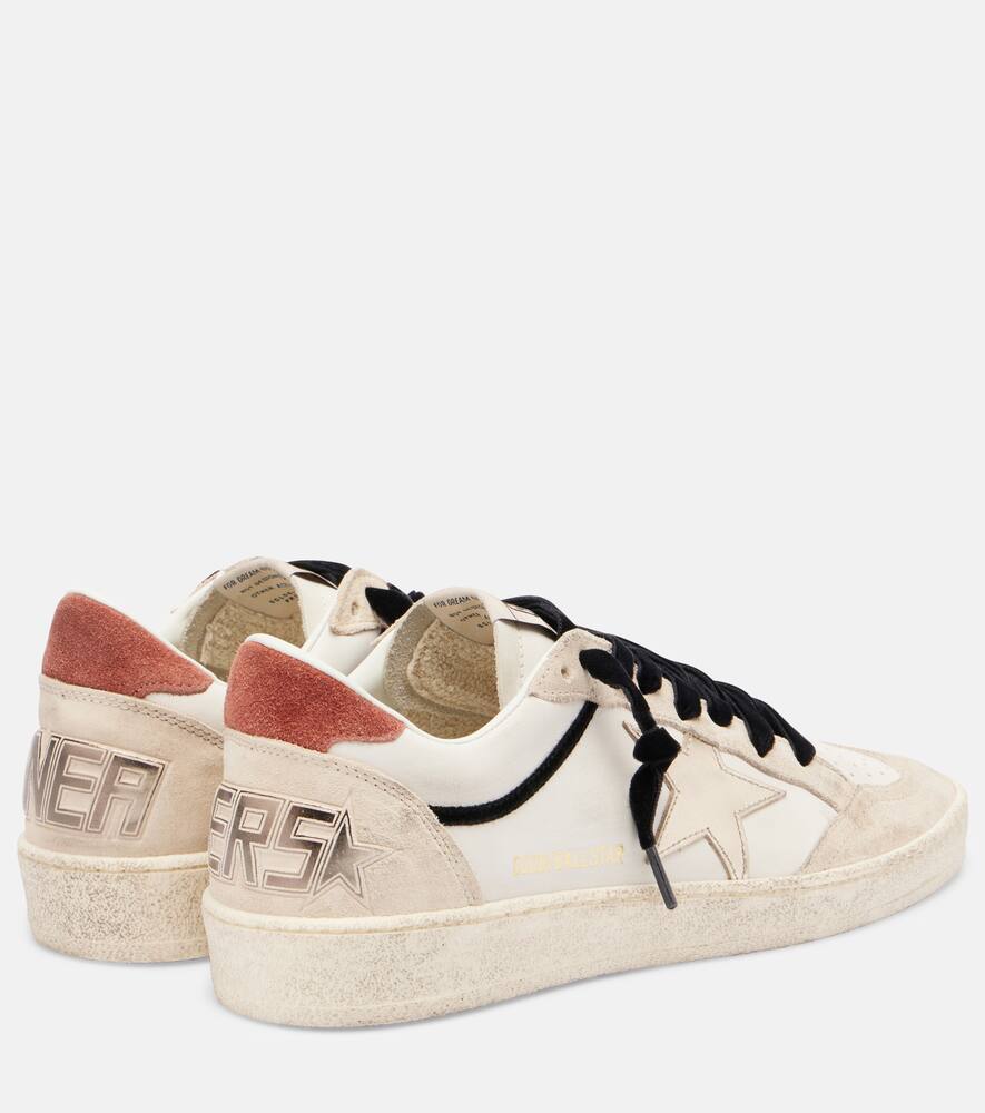 Кроссовки Ball Star из кожи с замшевыми вставками Golden Goose, White/Beige/Platinum/Red Rust — фото 2