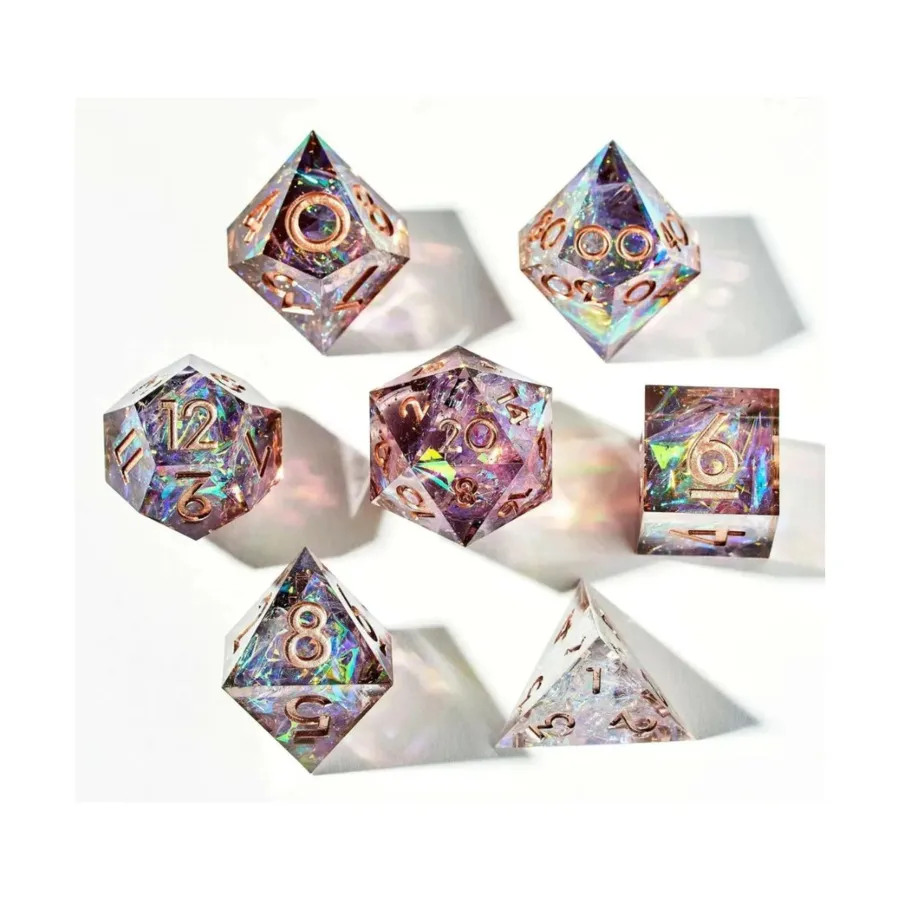 

Полисет - Сиреневая песня (7), Resin Polyhedral Sets (Dispel Dice)