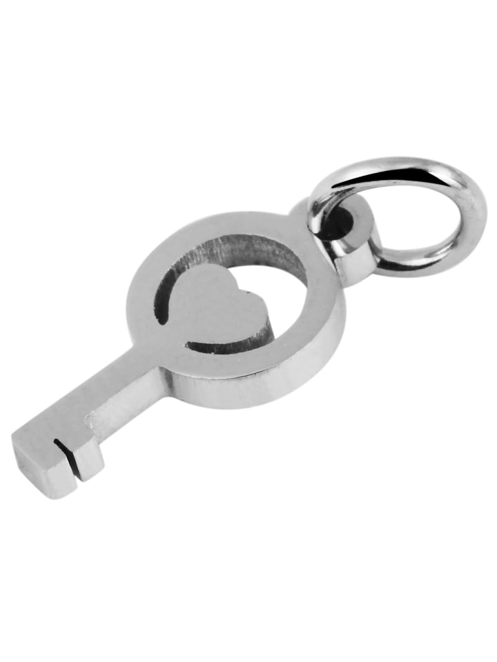 

Adeliás Женский кулон - кулон в виде сердца и ключа из нержавеющей стали, серебристый