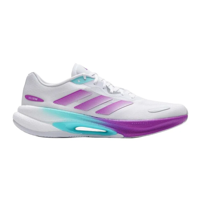 Adidas VELOSTAR Breathable Cushioning Lightweight Casual Running Shoes Unisex белый фиолетовый — фото 3