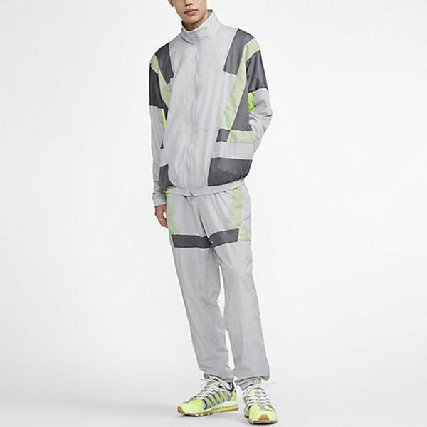 Костюм lab x clot track 'wolf grey dark grey volt' Nike, серый — фото 4
