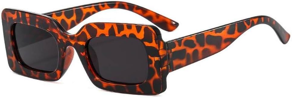 

Популярные солнцезащитные очки для женщин 2027 года в стиле ретро, ​​с большой оправой, розовые прямоугольные, модные очки с защитой от УФ-излучения UV400 MTZJH, Leopard Gray