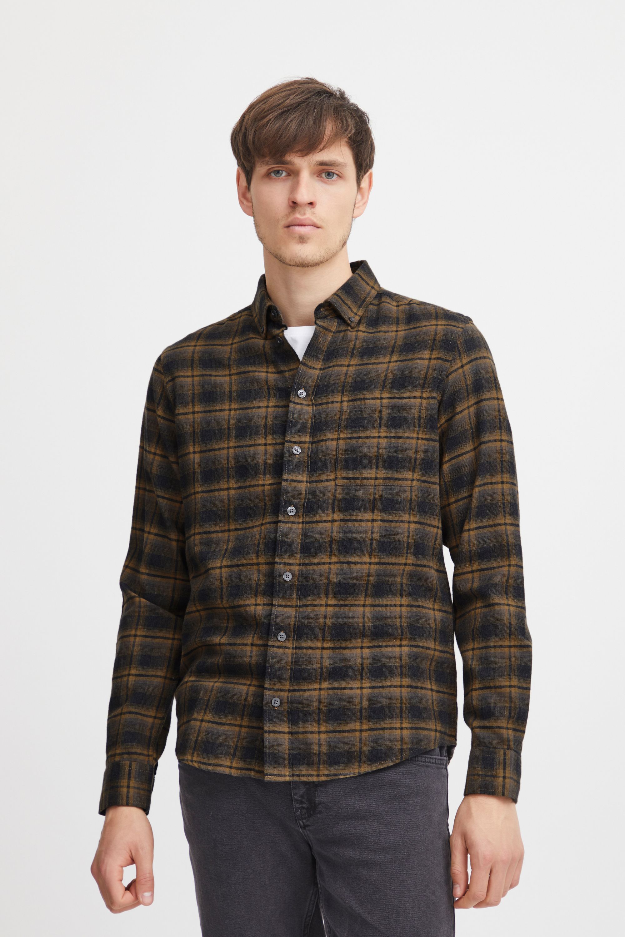 

Рубашка CASUAL FRIDAY Langarm CFAnton LS BD shadow checked shirt 20504779, коричневый