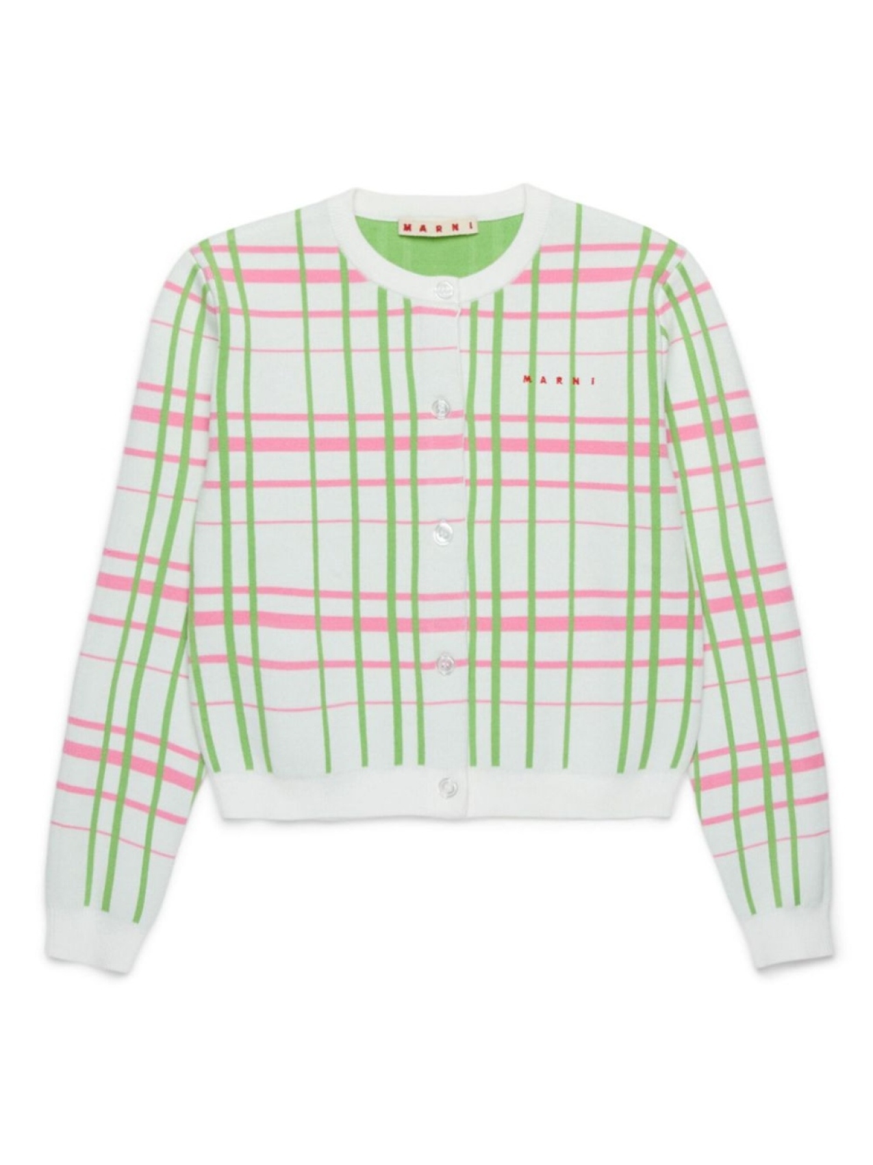 

Кардиган в клетку Marni Kids, белый