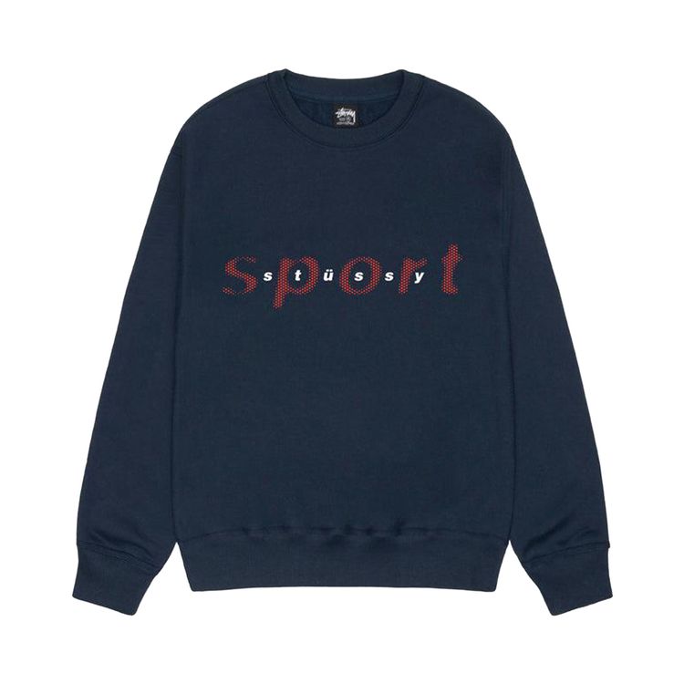 

Толстовка Stussy Dot Sport Crew Sweatshirt Navy, синий