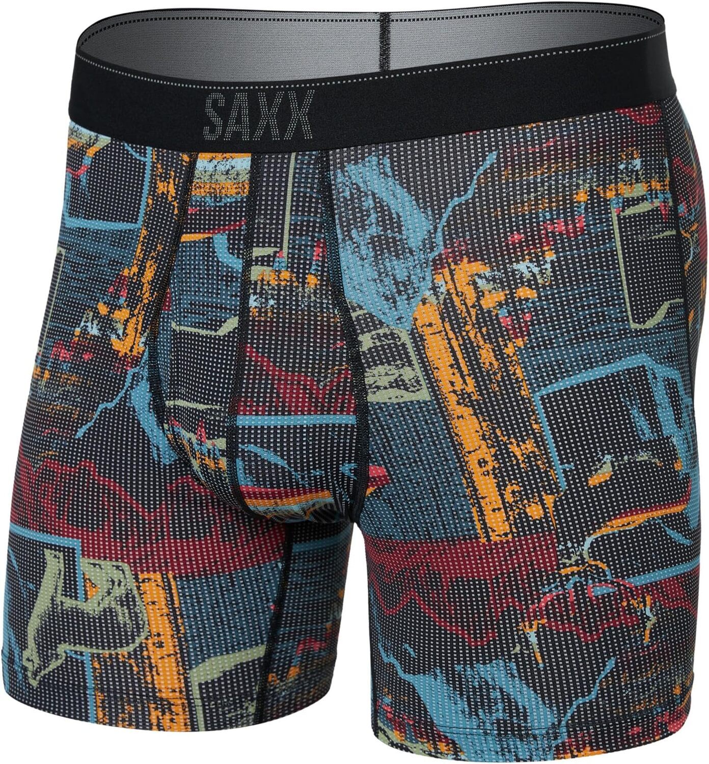 

Боксеры SAXX UNDERWEAR Quest Boxer Brief Fly, цвет Light And Shadow/Multi