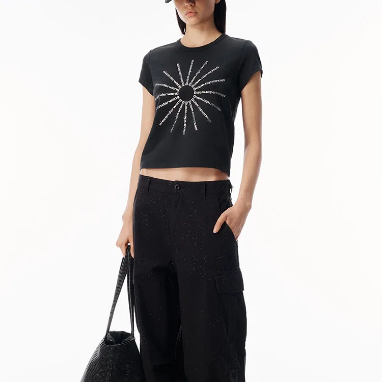 Футболка с круглым вырезом Alexander Wang Washed Black — фото 3