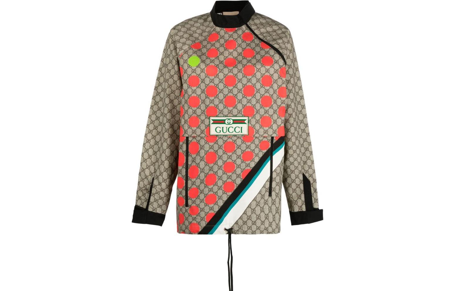 Куртка The North Face Бежево-красная GUCCI, Бежево-желтая — фото 2