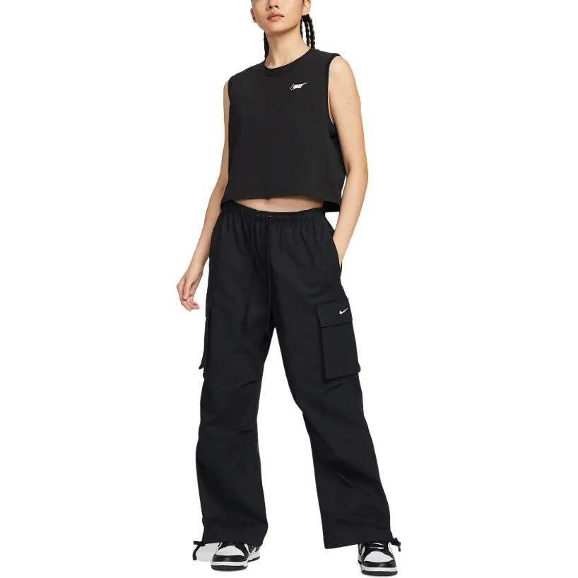 Nike Футболка Sportswear Club женская черная — фото 4