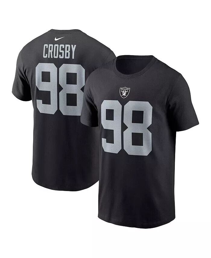 

Футболка мужская Maxx Crosby Black Las Vegas Raiders с именем и номером игрока Nike