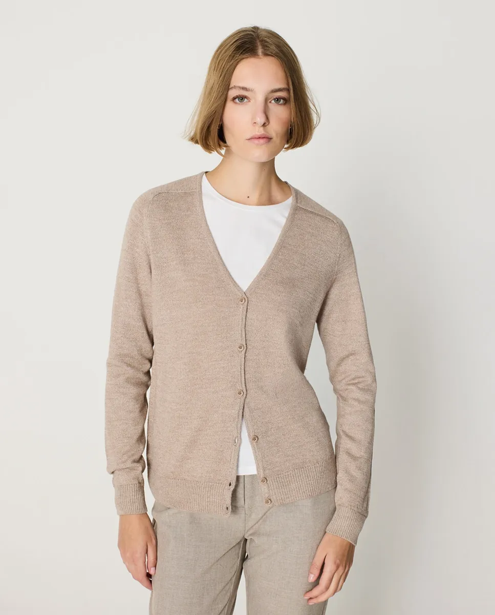 

Женская базовая куртка с V-образным вырезом Escorpion, коричневый