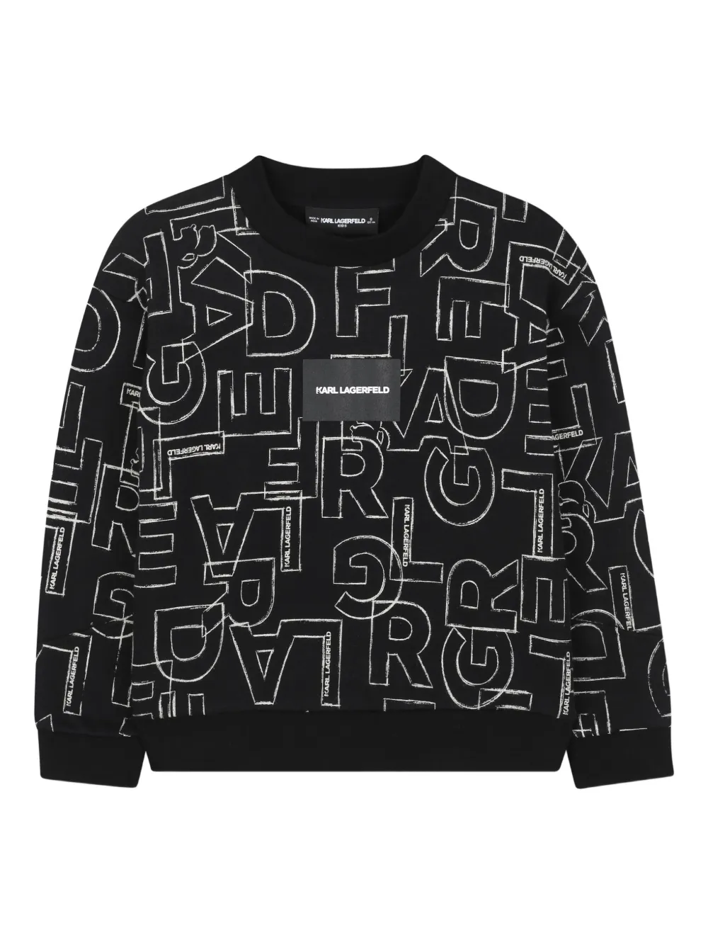 

Толстовка с логотипом KARL LAGERFELD KIDS, черный