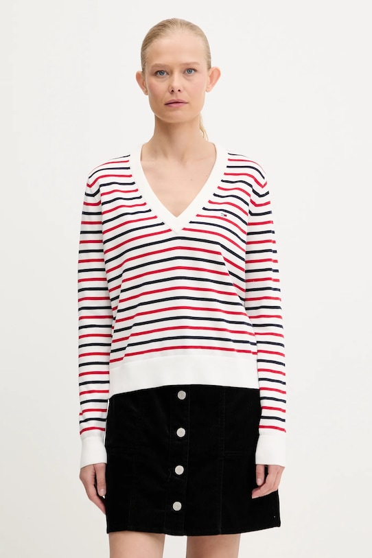 

Хлопковый свитер Tommy Jeans, белый