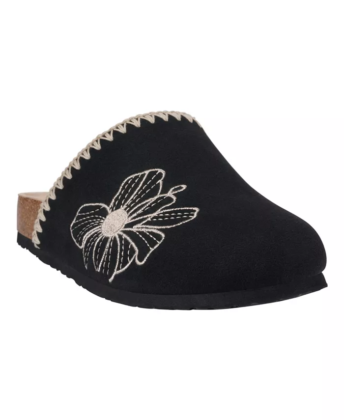 Женские клоги Jamie с вышивкой и стелькой-слайд GC Shoes, черный