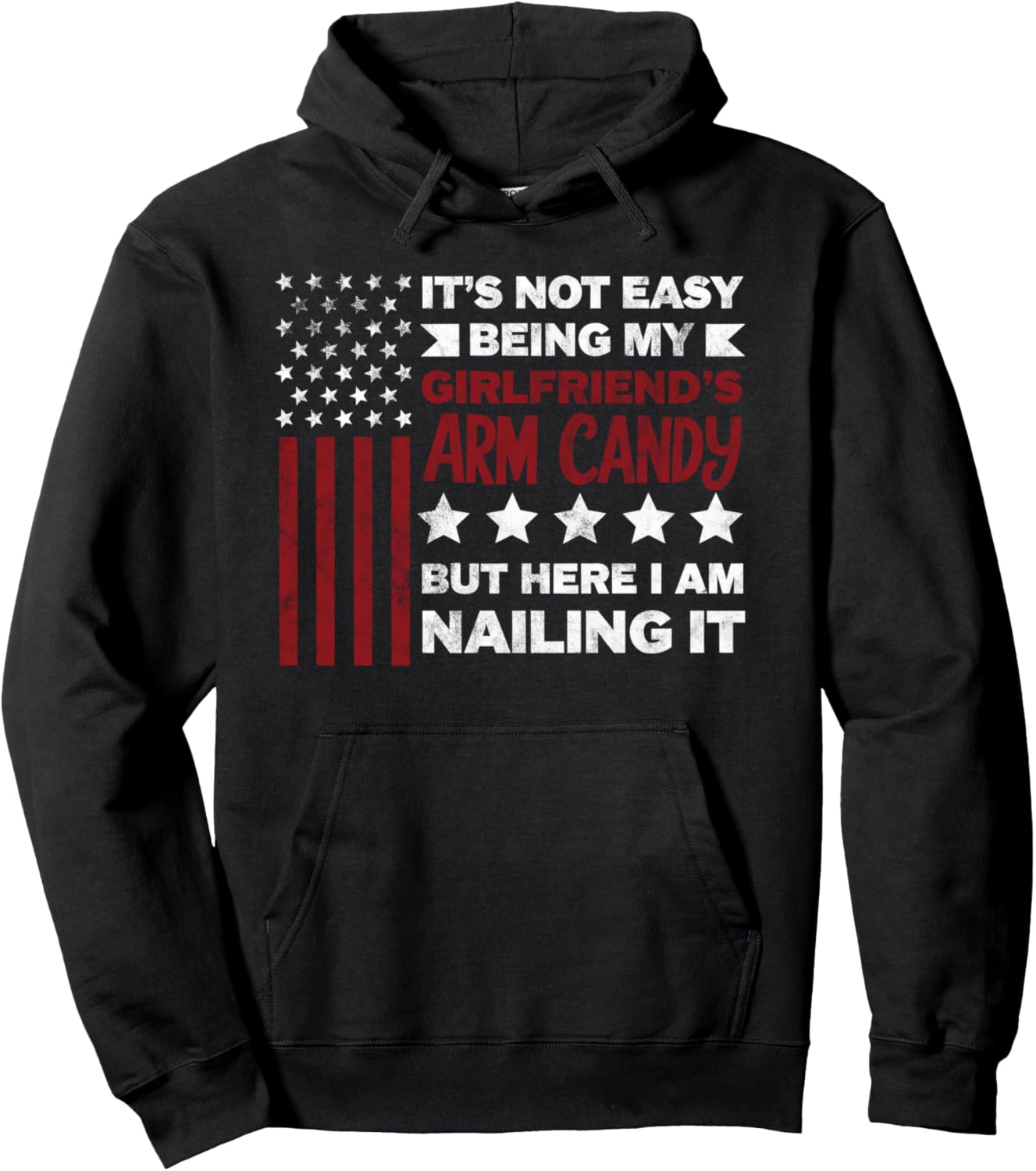 

Нелегко быть украшением для своей девушки. Забавная парная толстовка Usa Girlfriend Apparel, черный