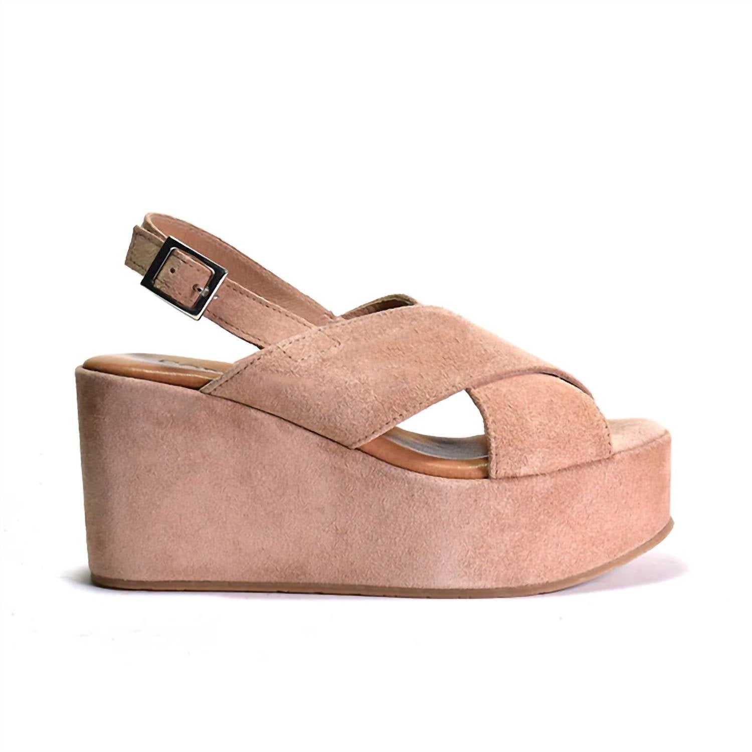 Босоножки на танкетке Joanna из замши Coccio CORDANI, Coccio Suede