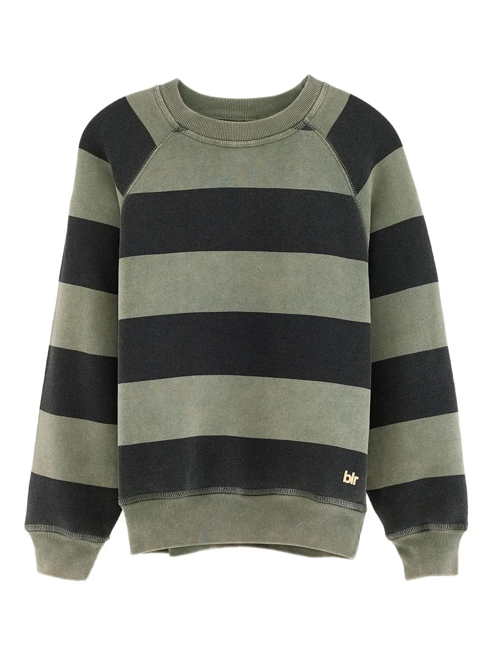 

Свитшот в полоску с рукавами-реглан Bellerose Kids, зеленый