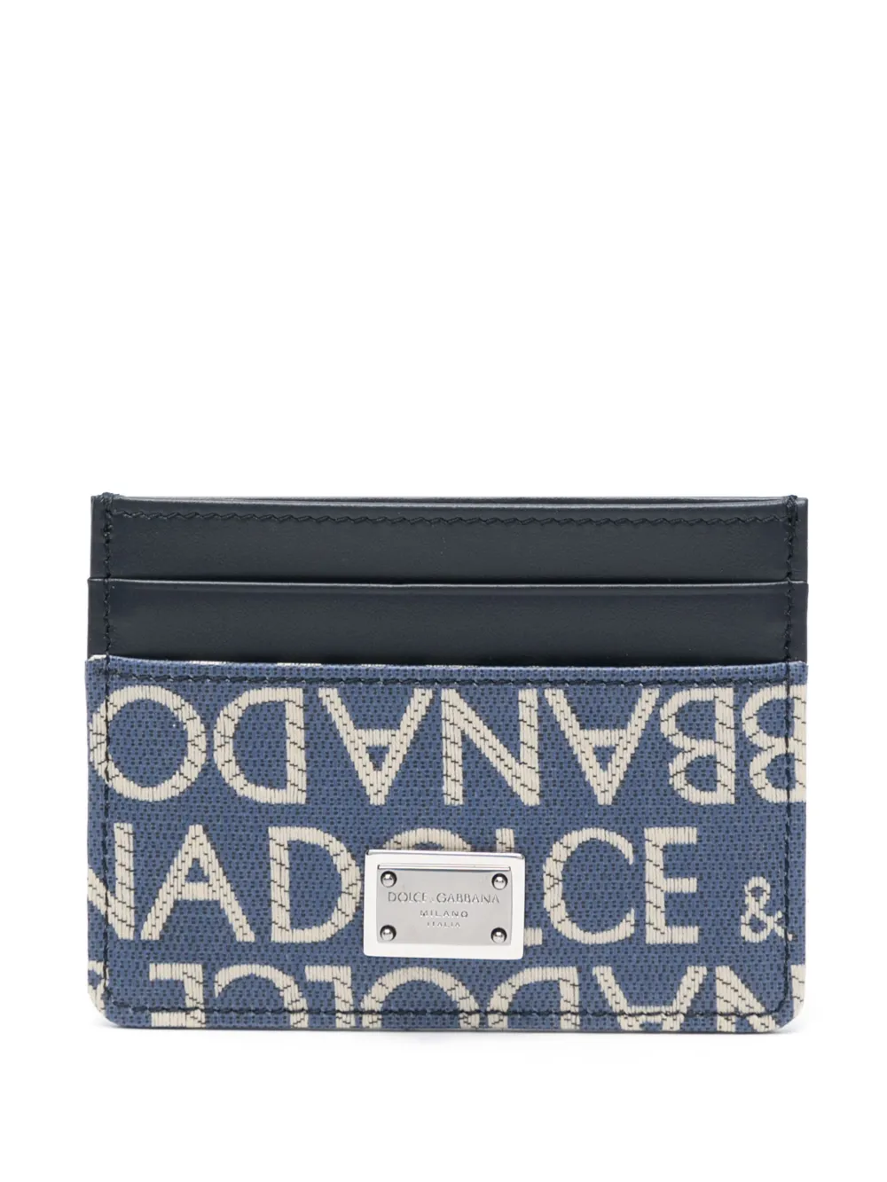 

Жаккардовый картхолдер с логотипом DOLCE & GABBANA, синий