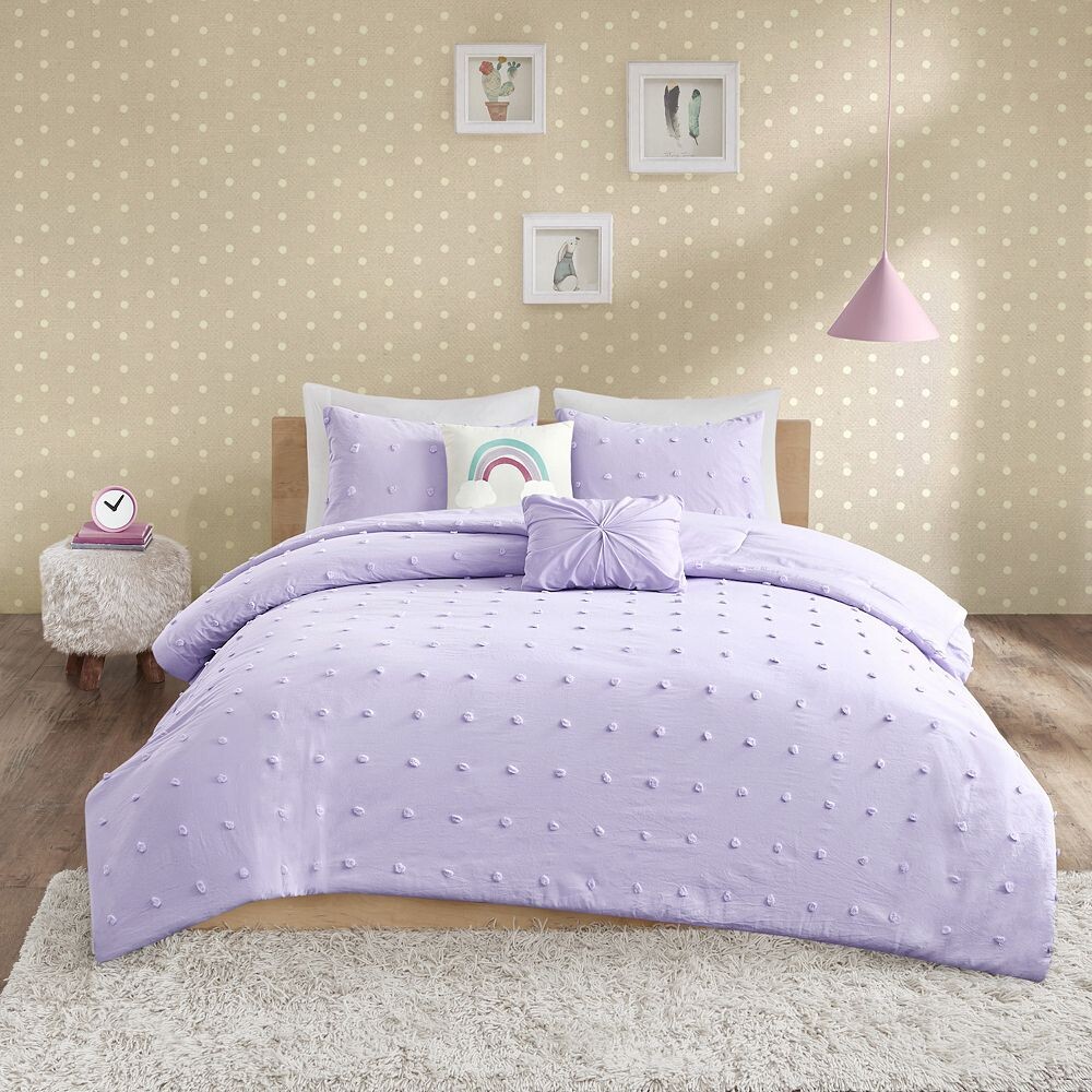 

Комплект хлопкового одеяла Urban Habitat Kids Ensley Pom Pom с декоративными подушками, цвет Lavender