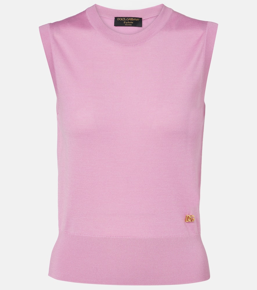 

Кашемировый и шёлковый топ Dolce&Gabbana, Pill Rose