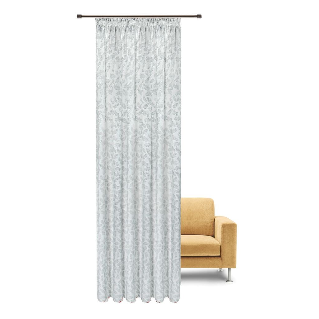 

Занавеска 140x270 см с узором на люверсах Modern Mint Mesh Glitter 1x Занавеска ASPHALD, серый