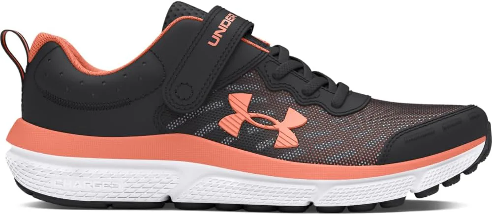 Детские кроссовки Under Armour Assert 10 с альтернативной застежкой, белый/оранжевый — фото 3