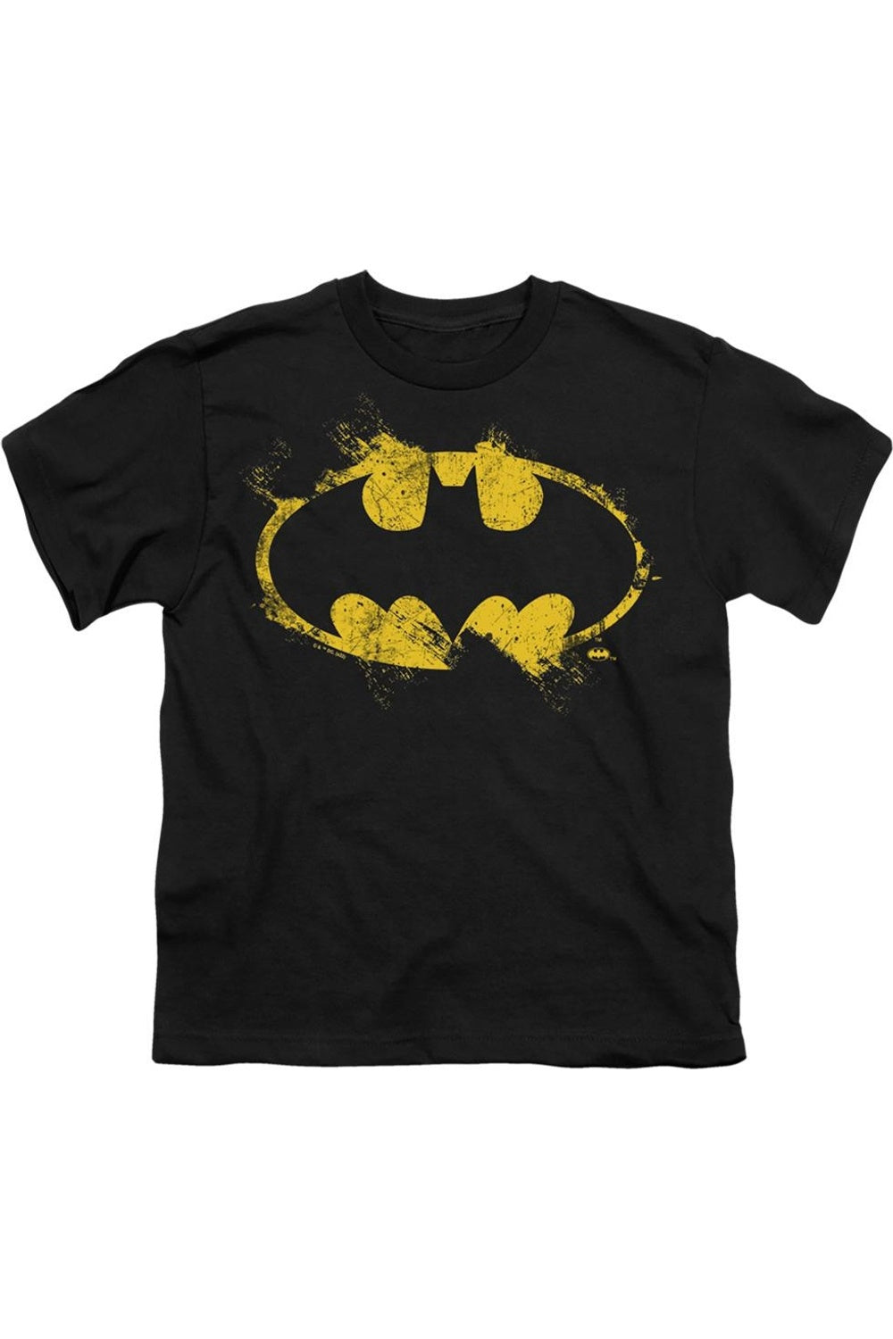 

Футболка с коротким рукавом для детей с логотипом Batman в виде валика Gildan, черный