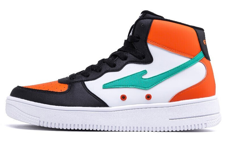 

Скользоустойчивые и дышащие высокие кроссовки для скейтбординга Erke мужские черно-оранжевые