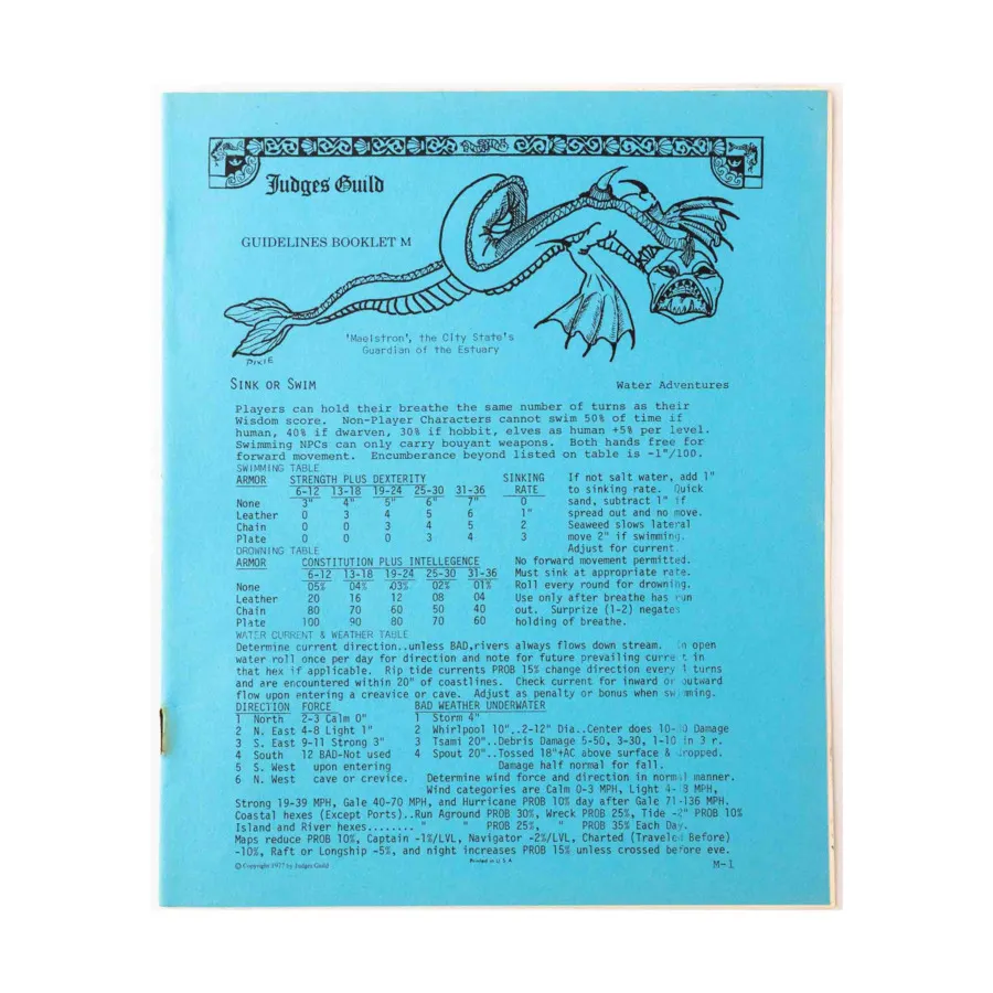 

Initial Guidelines Booklet M "Modron" - Booklet Only!, Dungeons & Dragons Fantasy Supplements - Assorted (Judges Guild), мягкая обложка