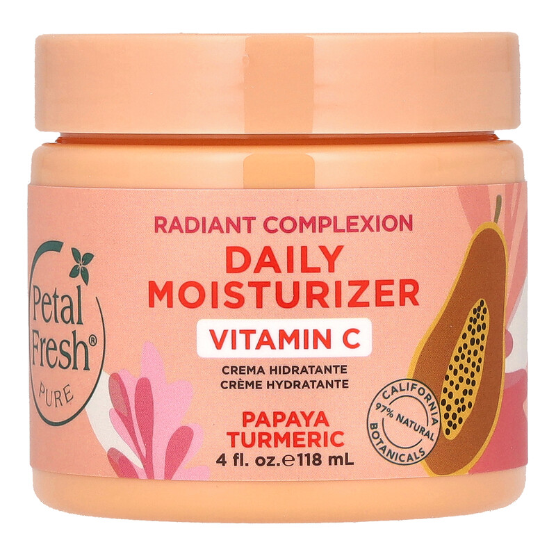 

Petal Fresh, Pure, сияющий цвет лица, ежедневное увлажняющее средство, папайя и куркума, 118 мл (4 жидк. унции)