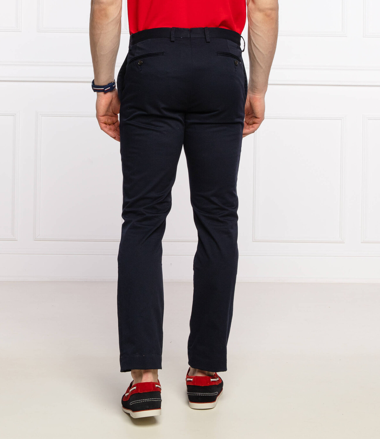 Брюки POLO RALPH LAUREN chino slim fit, темно-синий — фото 4